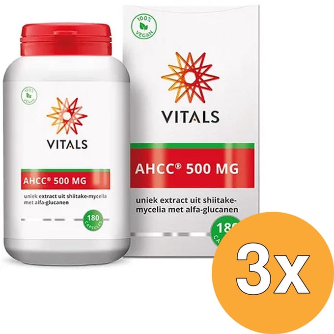 3x Vitals AHCC 500 mg (180 capsules)