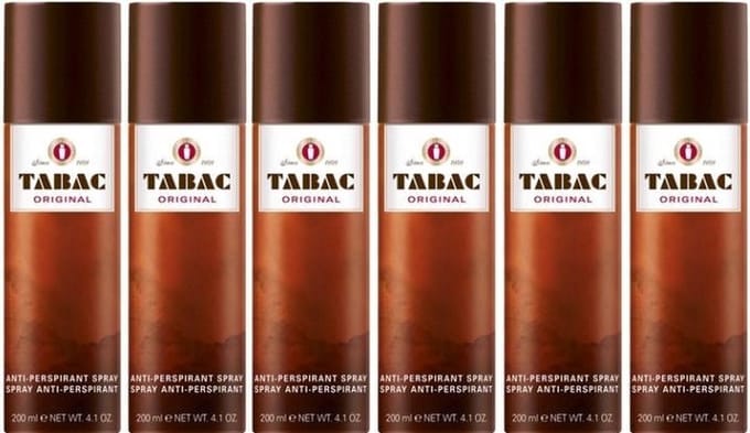 Tabac® Original | Deo Anti Transpirant Spray | 6 x 200 ml Voordeelverpakking