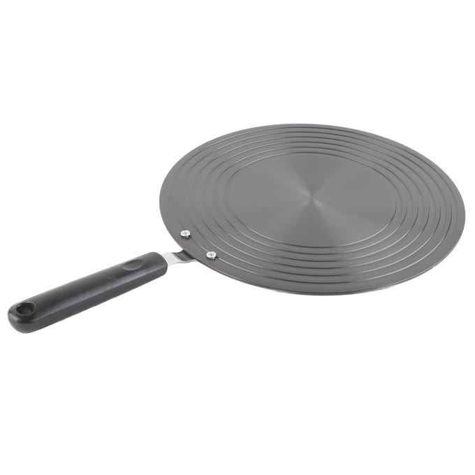 Plaque de Conduction de Chaleur de Cuisson avec Poignée 6mm Alliage d'Aluminium Plaque Diffuseur de Chaleur pour Décongeler les Aliments 28cm   11in 28cm / 11.0in gray