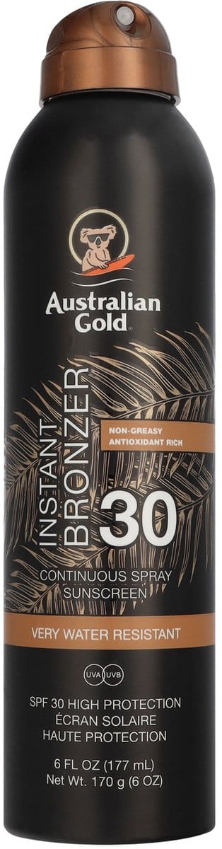 Australian Gold Zonnebrand Spray SPF30 Instant Bronzer - 177 ml