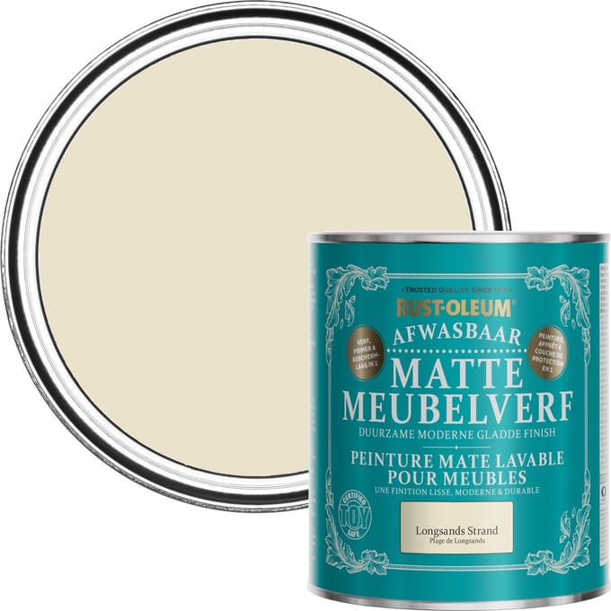 Rust-Oleum Beige Afwasbaar Matte Meubelverf - Longsands Strand 750ml