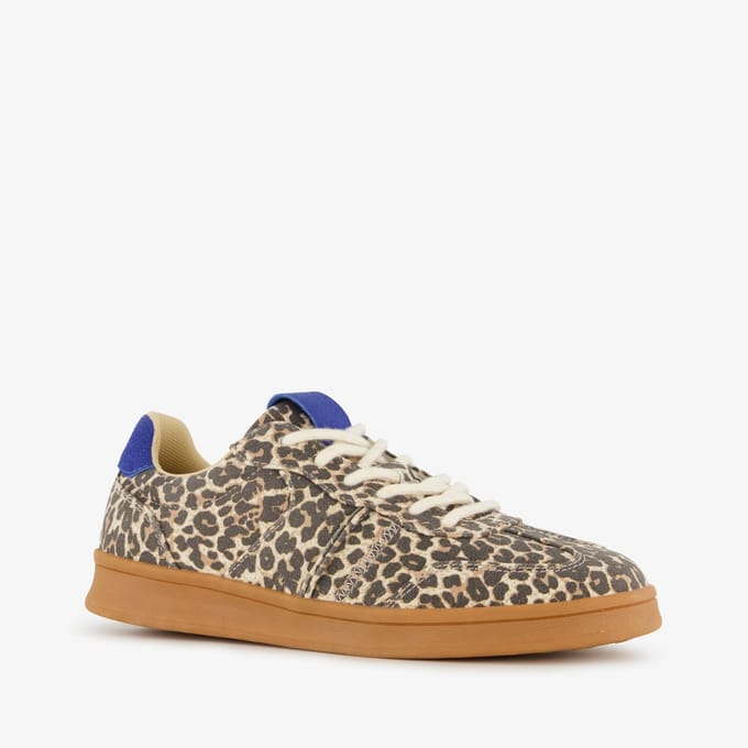 Blue Box dames sneakers met luipaardprint - Bruin - Maat 39