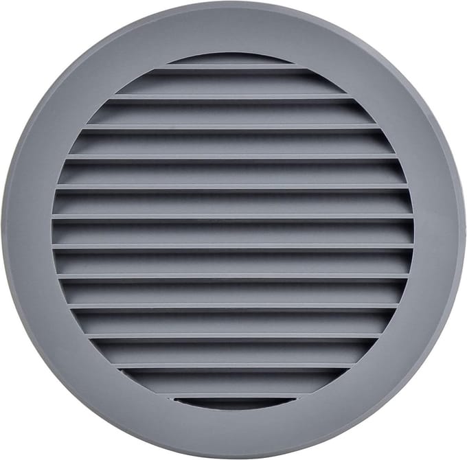 Steinberg14 Grijs Ø 125 mm Kunststof Ventilatierooster Rond