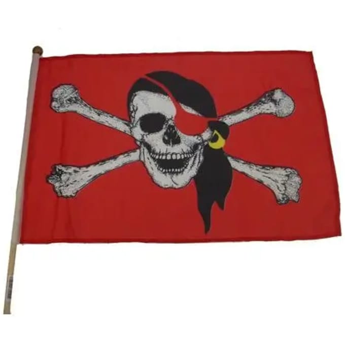 Vlag op stok Icare Distribution Pirate 45x30 cm (x12)