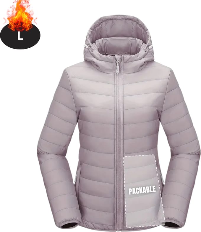 Nivard Winterjas - Parka - Dames - Winter - Jas - Volwassen - Stijlvol - Lichtpaars - L