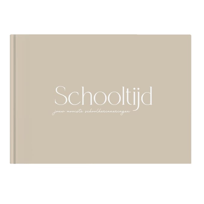 Writemoments schoolfotoboek Schooltijd - 16 Schooljaren - Beige