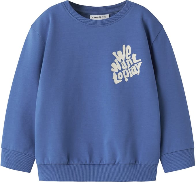 NAME IT - NMMBENJA LS NREG SWEAT UNB - Jongens - Sweaters - Maat 110 - blauw