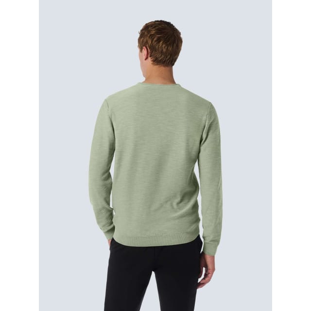 Sweater met ronde hals, geverfd en stone washed afwerking