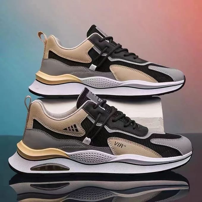 Nouvelles chaussures pour hommes Nouvelles baskets en maille respirante Chaussures de course coréennes Chaussures décontractées pour papa à la mode 44 white
