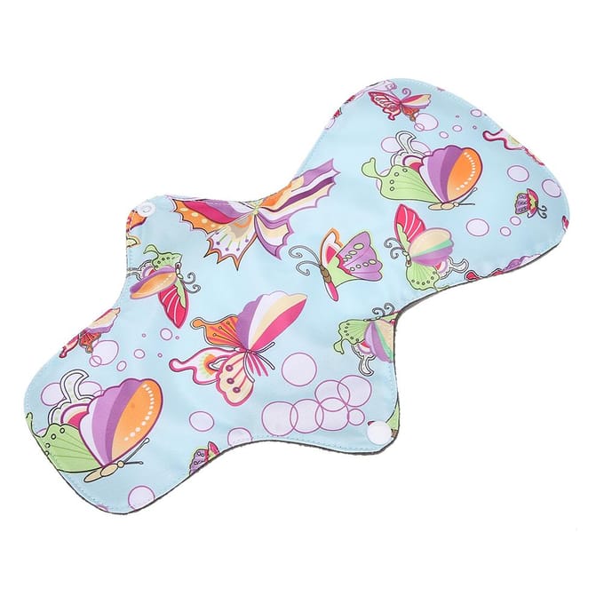 Wasbare Menstruatiecup met Bamboe Houtskoolvezel Herbruikbare Verlengde Maandverband (L 33cm)#4 white