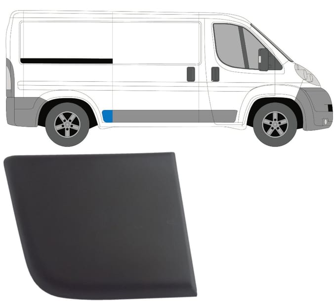 Achterste zijlijst sierlijst voor Citroen Jumper 2006-2018 / Rechts