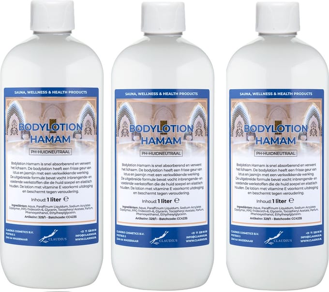 Bodylotion Hamam 1 Liter - set van 3 stuks