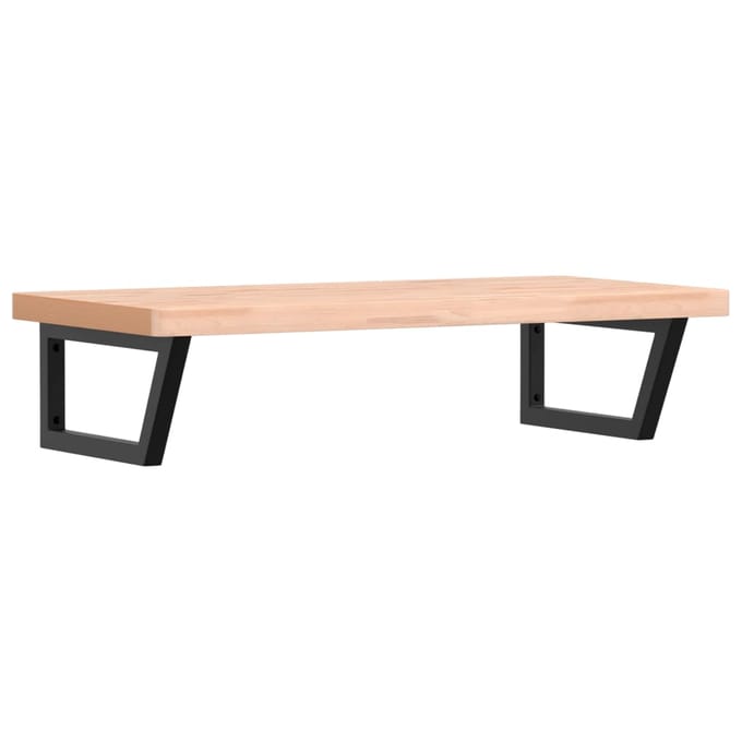 vidaXL - Badkamer - wandschap - staal - en - massief - beukenhout