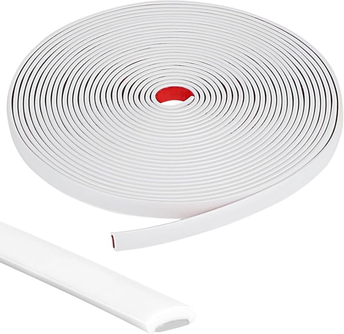 LALAGO 10 m Flexible Decorative Moulding Self-Adhesive White Decorative Moulding Stucco 3D Decorative Wall Strips Peel and Stick Ceiling Strips Corner Strip for DIY Floor, Tile Edges and