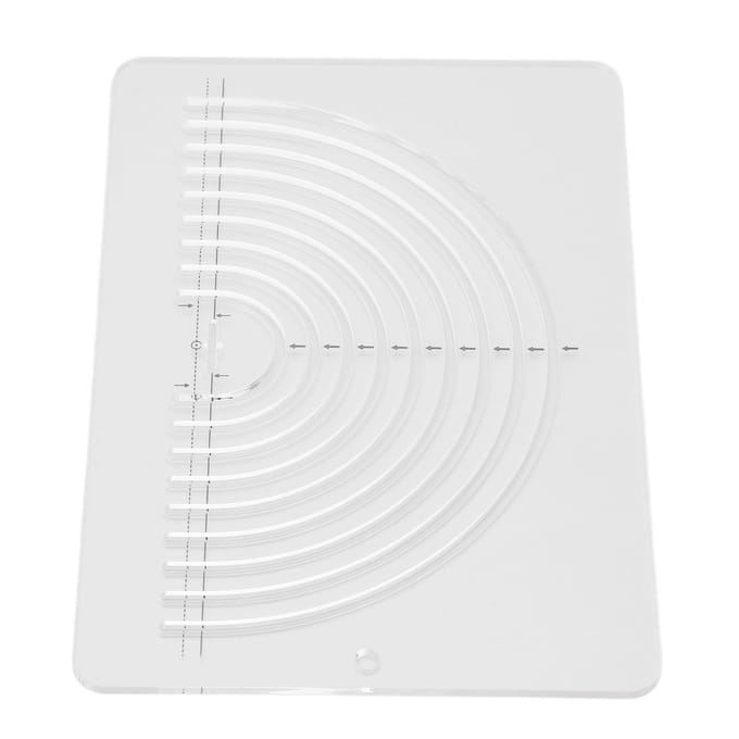 Cirkel Quiltliniaal Halve Cirkel Duurzaam Helder Acryl Zeer Nauwkeurig Brede Toepassing Naaien white