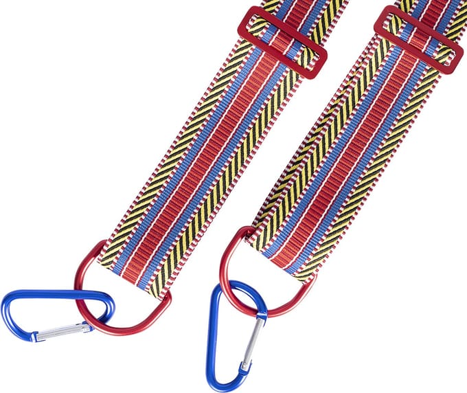 Tassenriem | Rood, blauw en geel