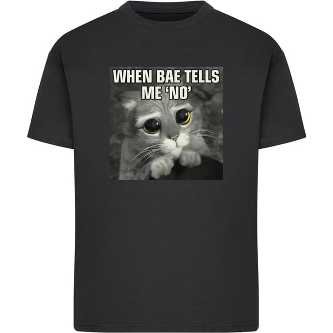 T-shirt dames Merchcode Shrek When Bae tells me no