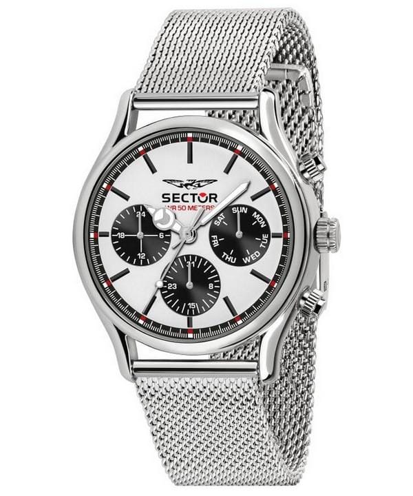 Montre homme Sector 660 Cadran Argent Blanc Acier Inoxydable Quartz R3253517008 argenté/blanc