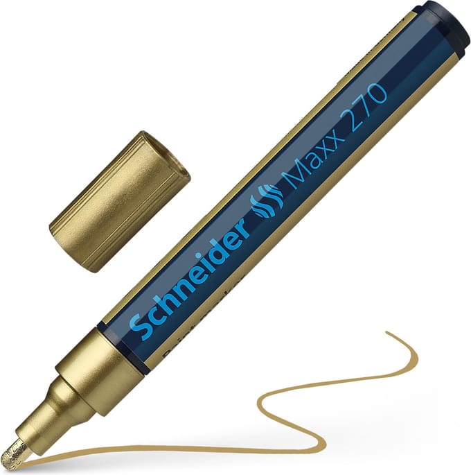 Schneider lakmarker - Maxx 270 - 1-3 mm - goud - verfstift - S-127053