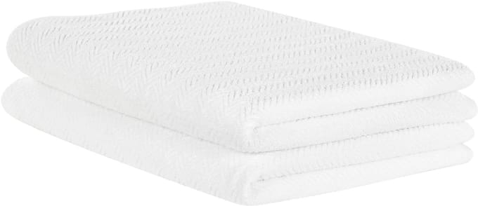 MITIARO - Handdoek set van 2 - Wit - Katoen