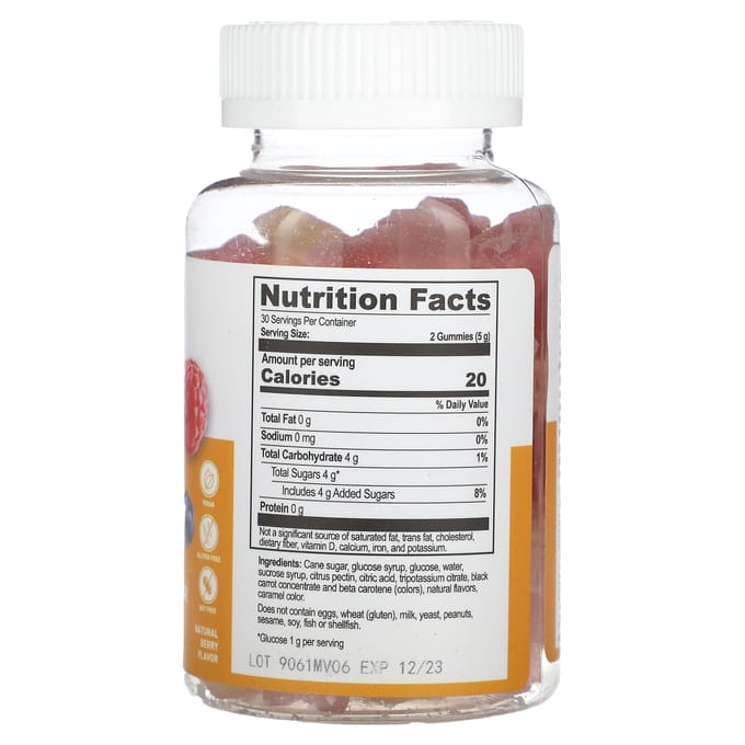 Glucose Gummies, Gemengd Fruit, 60 Gummies