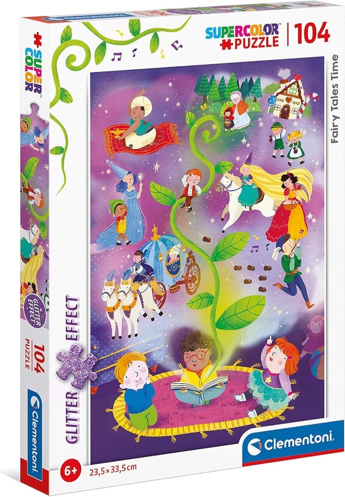 Kinderpuzzel - Legpuzzel - Creatief Spel - Glitter Effect - 104 Stukjes