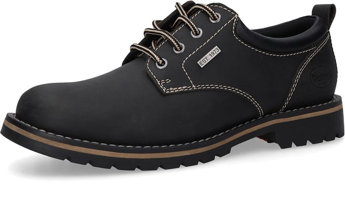 Dockers by Gerli Heren Sneaker gevoerd Memory‑Foam 53WI010‑401‑100 zwart