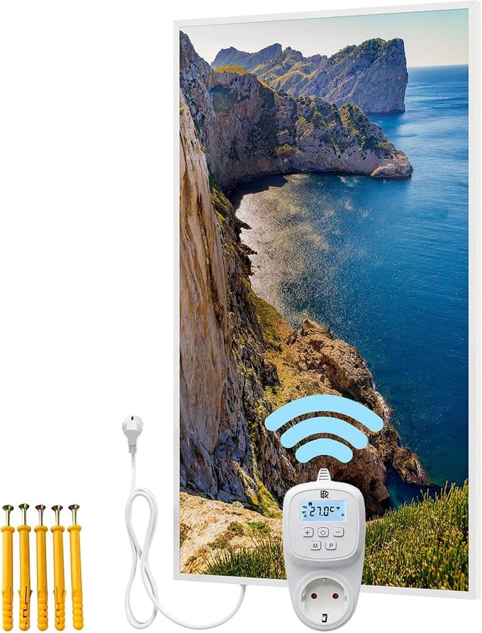 Infrarood Verwarming - Beeldverwarming Wandpaneel - Ruimte Verfraaien - UV Print Design - 60 x 100 cm - Majorca