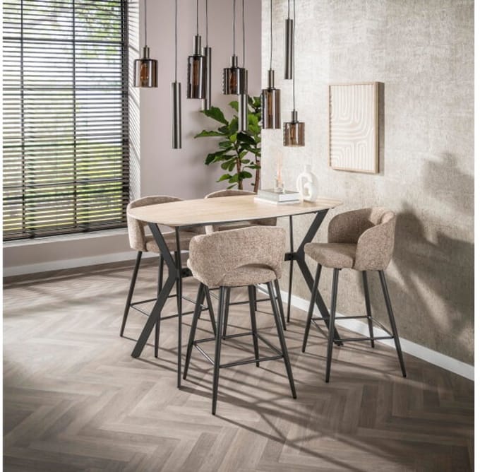 Bartafel 140 Romano ceramic Deens ovaal - Keramiek travertine