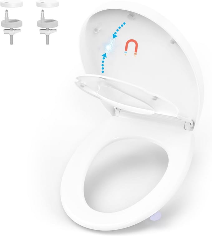 O-vormige WC-bril met Softclose en Magnetisch Kinderzitje
