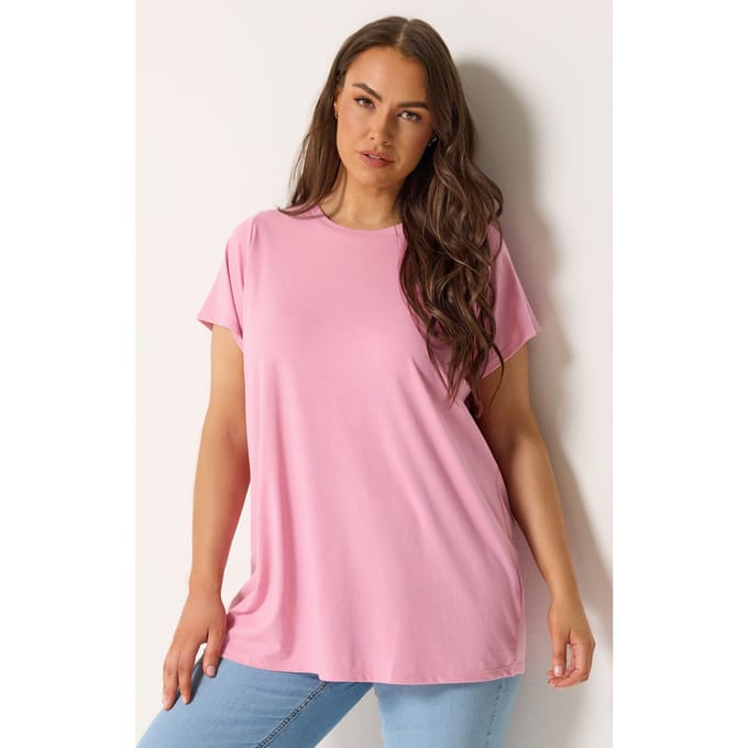 Yours Roze Tshirt Met Korte Mouwen Size 42