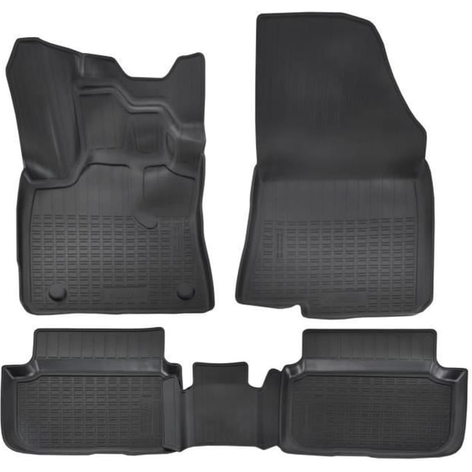 Tapis de sol - Norm-Liner - Logan 3 - Caoutchouc TPE - Antidérapant - 4 pièces - Noir