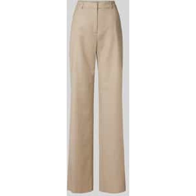 Straight fit stoffen broek van scheerwolmix