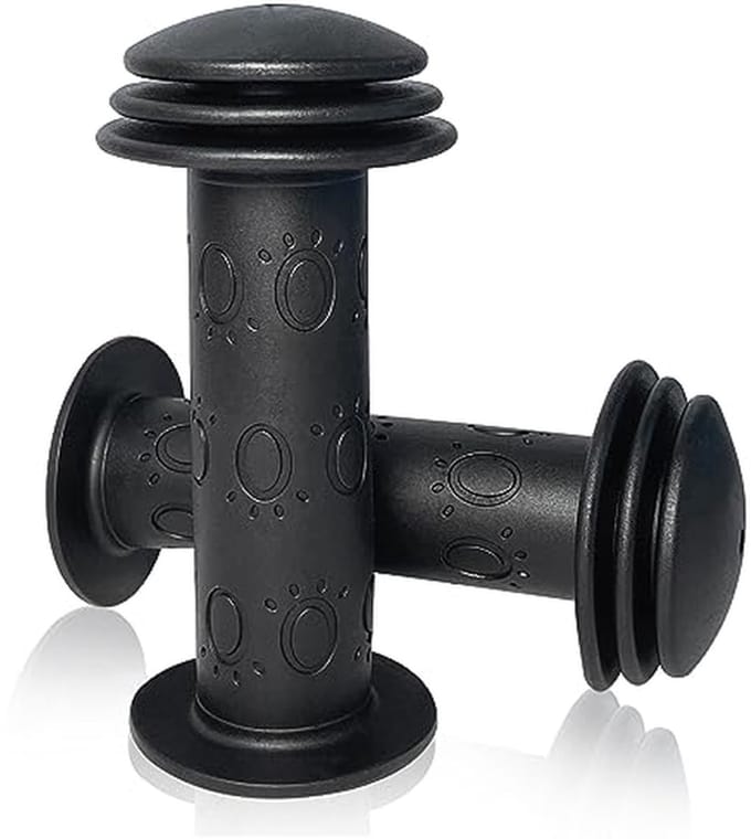 Kinder Fietsgrepen - Stuur Handvatten - Veilig Fietsen - Antislip Rubber - 22 mm Diameter - Zwart