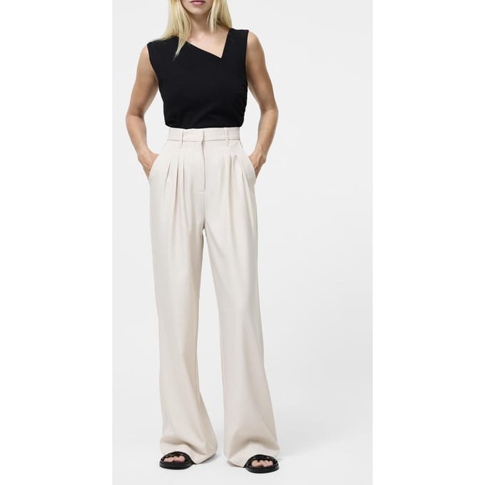 French Connection Imola Tailored Triple Pleat Sandshell Sandshell Größe: 16 | Stoffhosen Outlet | Damen | Braun