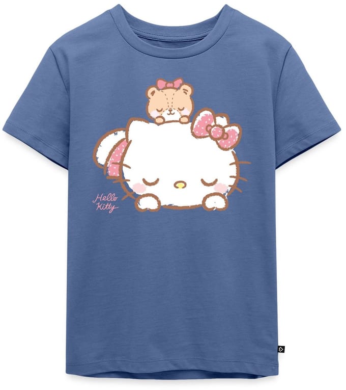 Hello Kitty Met Teddy Op Haar Rug Premium T Shirt Kinderen