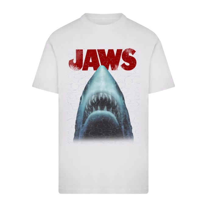Merchcode Jaws - Poster Heren Tshirt - XS - Wit
