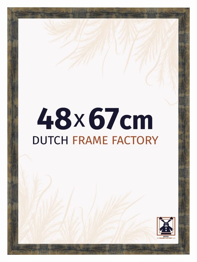 Fotolijst 48x67 cm - MDF - Blauw Goud Gemeleerd - Praag