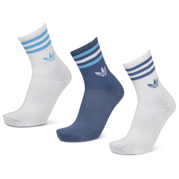 Adidas Mid Cut Crew 3 Pack Sokken Unisex - Blauw - Maat 40-42