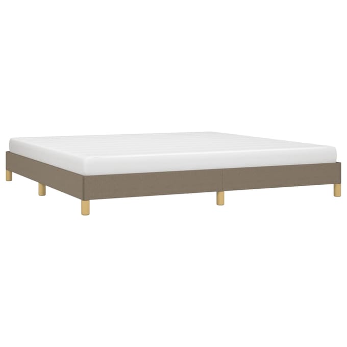 vidaXL - Bedframe - zonder - matras - stof - taupe - 200x200 - cm