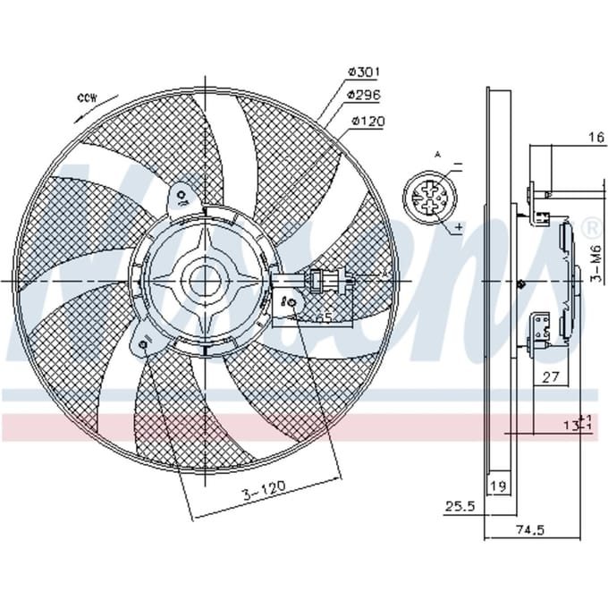 Koelventilatorwiel, motorkoeling NISSENS 85800