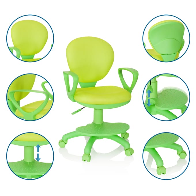 Bureaustoel - Met Armleuning - Kinderen - Stof - Groen - KID Colour