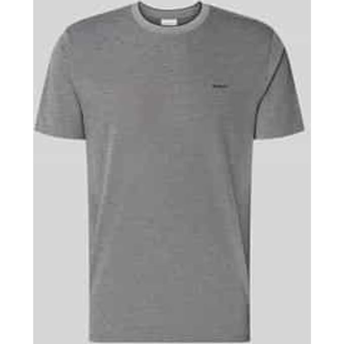 T-shirt met ronde hals en labelstitching