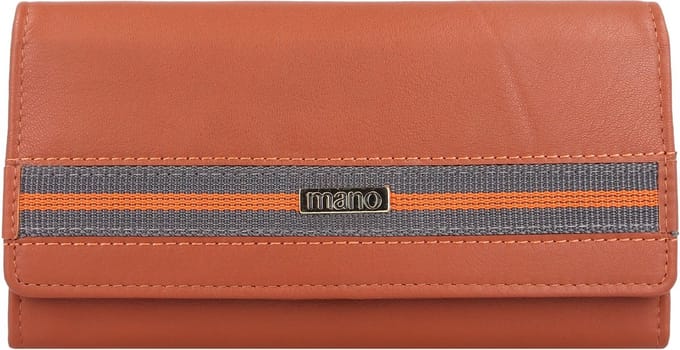 mano Don Leonardo Portemonnee RFID Leer 18 cm - Dames - Horizontaal - cognac