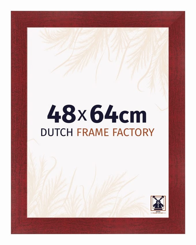 Fotolijst 48x64 cm - MDF - Wijnrood Geveegd - Praag