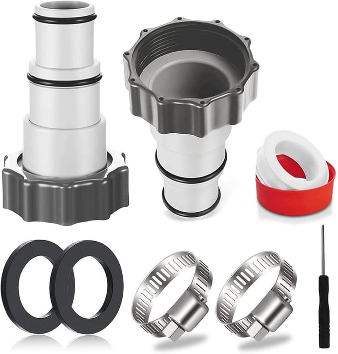 Zwembadadapter 1.25" naar 1.5" - Slangadapter voor Zwembad met Binnendraad