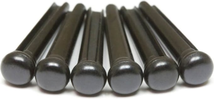 Graph Tech PP-2100-01 Traditionele Brugpinnen - Set van 6 Zwart