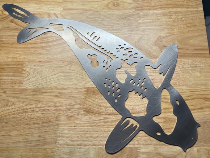 Metalen vis - Koi Karper - wanddecoratie - Tuindecoratie
