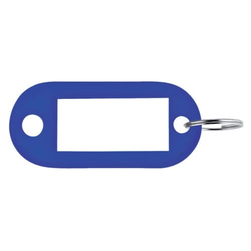 Sleutellabel pavo kunststof blauw 100 stuks