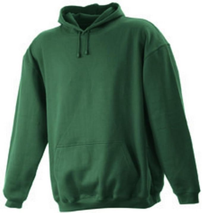 James and Nicholson Unisex Hooded Sweatshirt (Donkergroen)